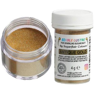 Прахообразен оцветител Sugarflair Антично злато/ Antique Gold, 4 г